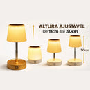 Luminária Abajur Led Recarregável Touch