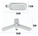 Lâmpada LED Pétala Fan Blade 45W Branca 3 Pás Ajustáveis