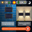 Kit 4 Luminária Solar Com Sensor