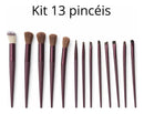Kit Pincel De Maquiagem Com 13 Unidades