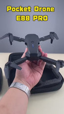Mini Drone E88 Pro Com Câmera Hd 4k Controle Remoto Bolsa