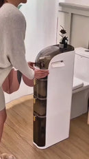 Armário de armazenamento fino com gavetas e rodízios para banheiro, cozinha, casa, pequenas lacunas, multifuncional.